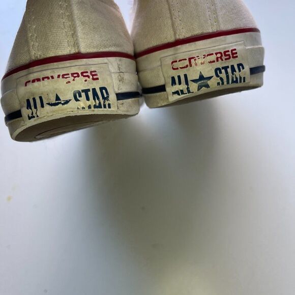 Converse Allstar White Canvas Low Top Sneakers Women's Size 6 - Picture 2 of 4